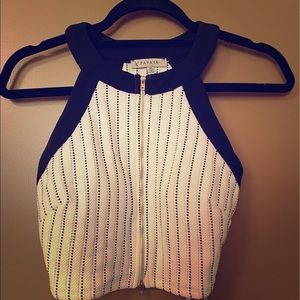 Papaya Zip Up Crop Top